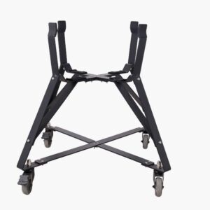 Steel stand and bamboo tables